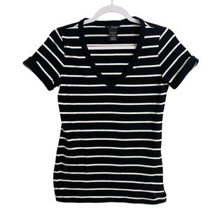 Oakley Black and White Fitted Short Sleeve Tee - S CO Peru